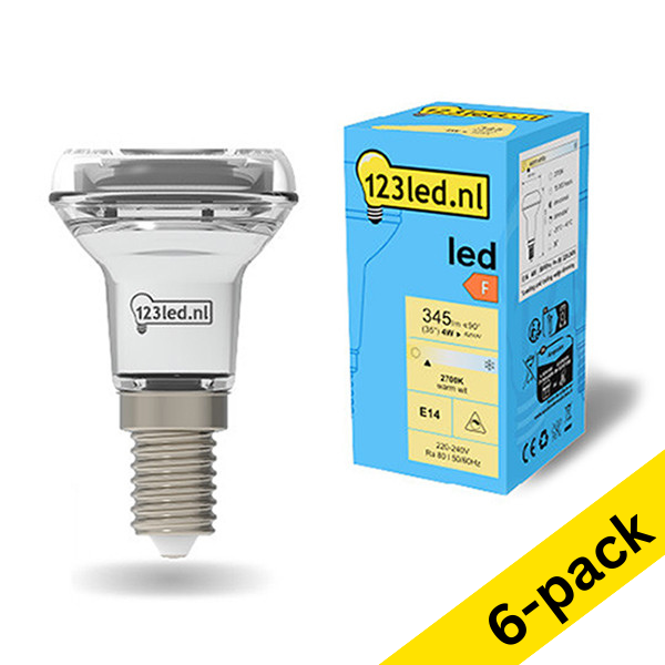 123led E14 LED dimmable reflector bulb 4W (50W) (6-pack) LDR01921 - 1