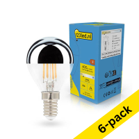 123led E14 LED dimmable silver mirror ball bulb 4.5W (40W) | 2700K (6-pack)
