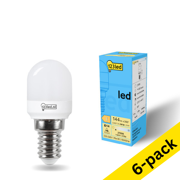 123led E14 T25 LED matte ball bulb 1.3W (15W) (6-pack) LDR01923 - 1