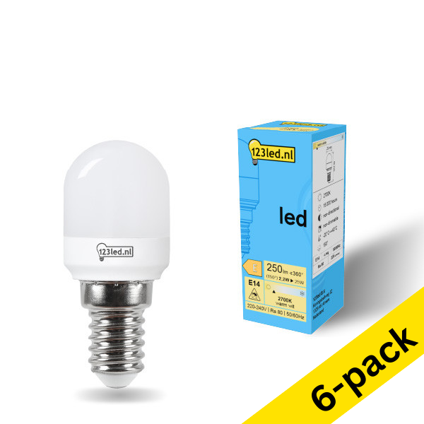 123led E14 T25 LED matte ball bulb 2.2W (25W) (6-pack) LDR01925 - 1