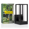 123led E27 LED black Dakota glass wall light LDR08507 - 1
