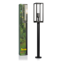 123led E27 LED black glass Hudson garden lantern LDR08508