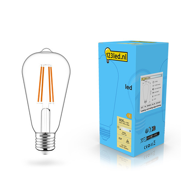123led E27 LED dimmable filament Edison bulb 7W (60W) LDR02114 - 1