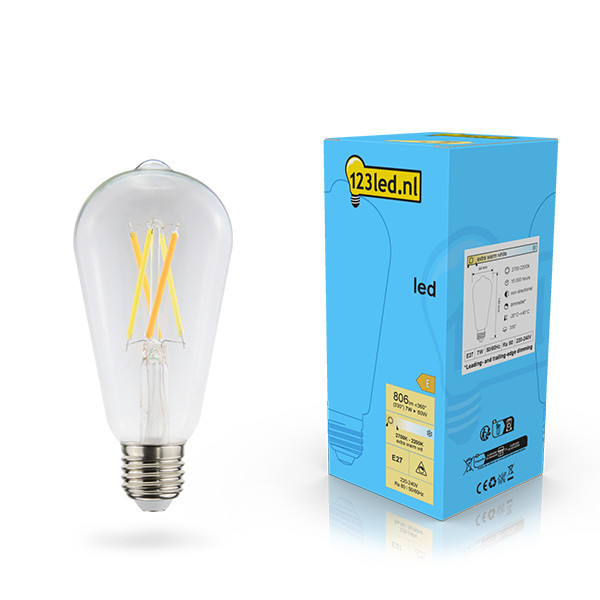 123led E27 LED dimmable filament Edison bulb 7W (60W) LDR02118 - 1