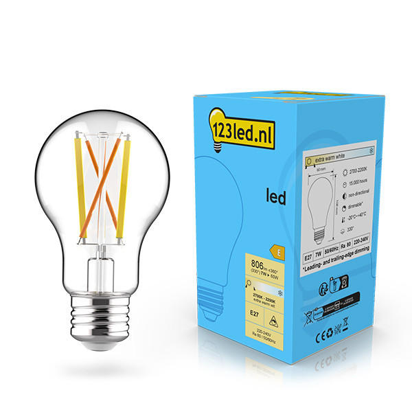 123led E27 LED dimmable filament bulb 7W (60W) LDR02090 - 1
