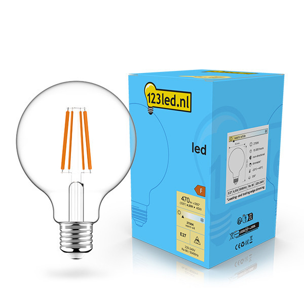 123led E27 LED dimmable filament globe bulb 4.5W (40W) LDR02094 - 1