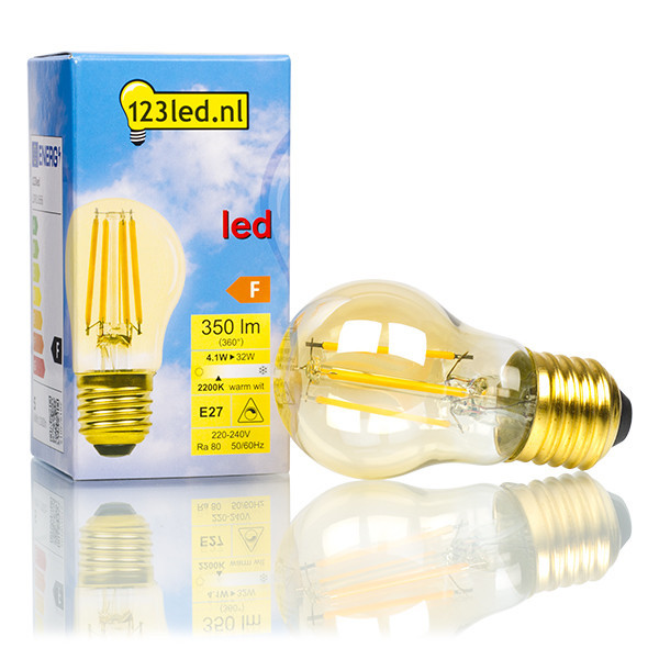 123led E27 LED dimmable gold filament ball bulb 4.1W (32W) (6-pack) LDR01667 - 1