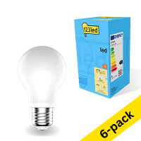 123led E27 LED dimmable matte pear bulb 4.5W (40W) | 4000K (6-pack)