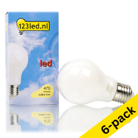 123led E27 LED dimmable matte pear bulb 4.5W (40W) (6-pack)