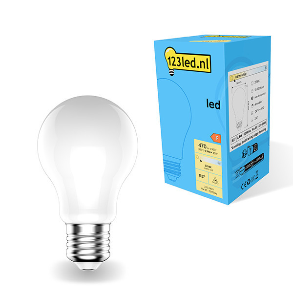 123led E27 LED dimmable matte pear bulb 4.5W (40W) LDR01778 - 1