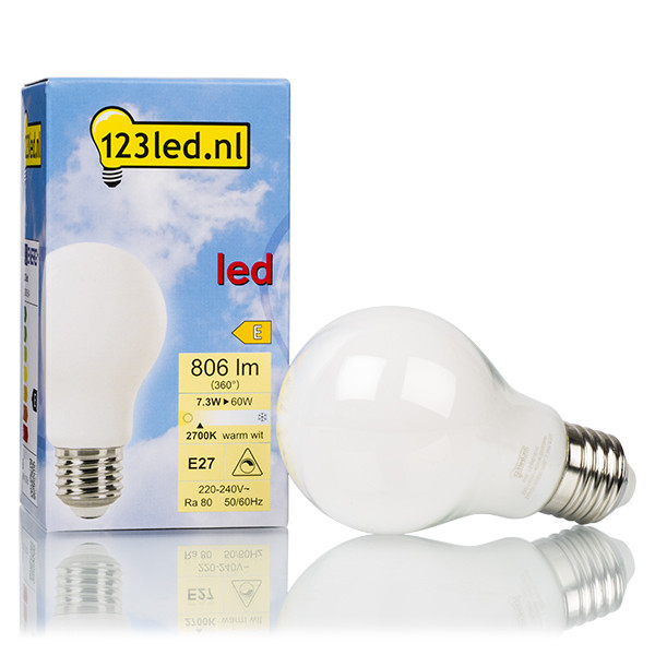 123led E27 LED dimmable matte pear bulb 7.3W (60W) LDR01614 - 1