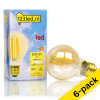 123led E27 LED dimmable pear filament bulb 7.2W (50W) (6-pack) LDR01657 - 1
