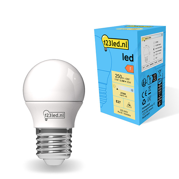 123led E27 LED matte ball bulb 2.5W (25W) LDR01804 - 1
