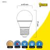 123led E27 LED matte ball bulb 6.5W (60W) | 2700K LDR01810 - 2