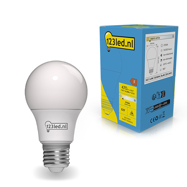 123led E27 LED matte pear bulb 4.5W (40W) | 2700K LDR01760 - 1