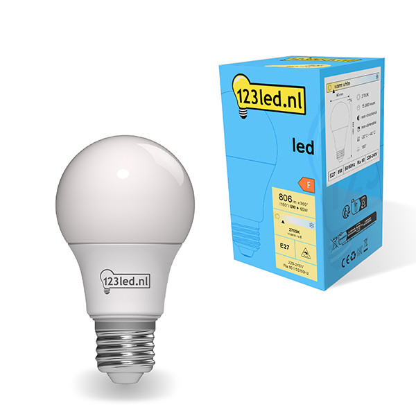 123led E27 LED matte pear bulb 8W (60W) LDR01762 - 1