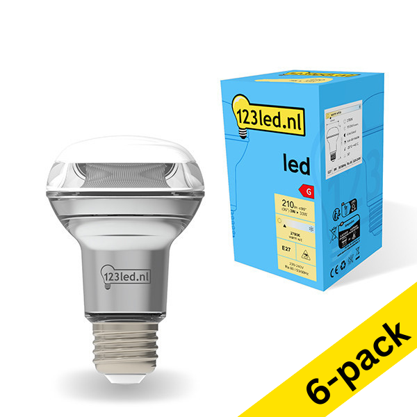 123led E27 LED reflector bulb 3W (33W) (6-pack) LDR01847 - 1