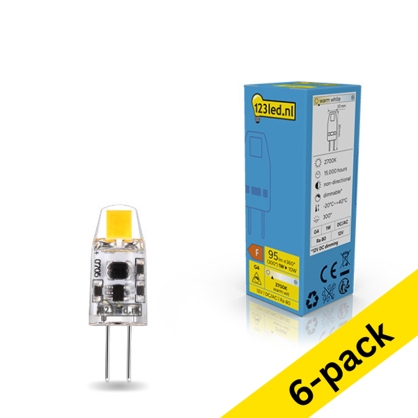 123led G4 LED dimmable capsule 1.1W (14W) (6-pack) LDR01939 - 1