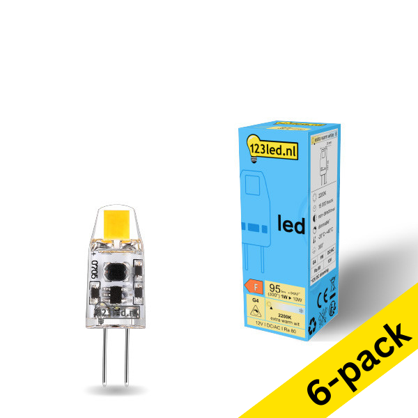 123led G4 LED dimmable capsule 1W (10W) (6-pack) LDR01941 - 1