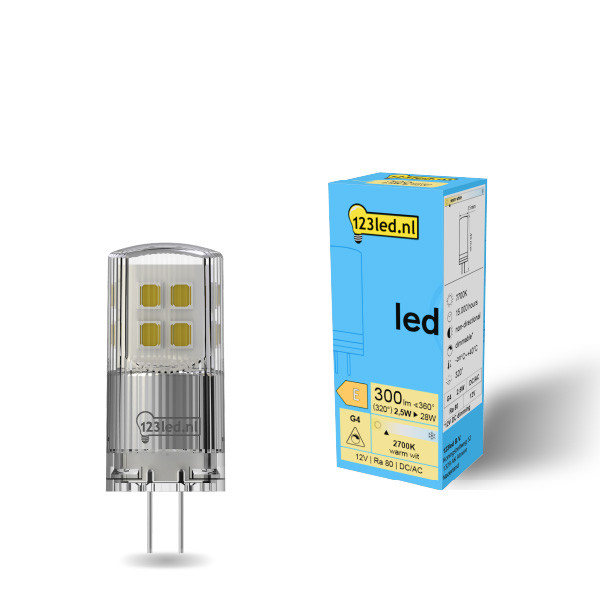 123led G4 LED dimmable capsule 2.5W (28W) LDR01932 - 1
