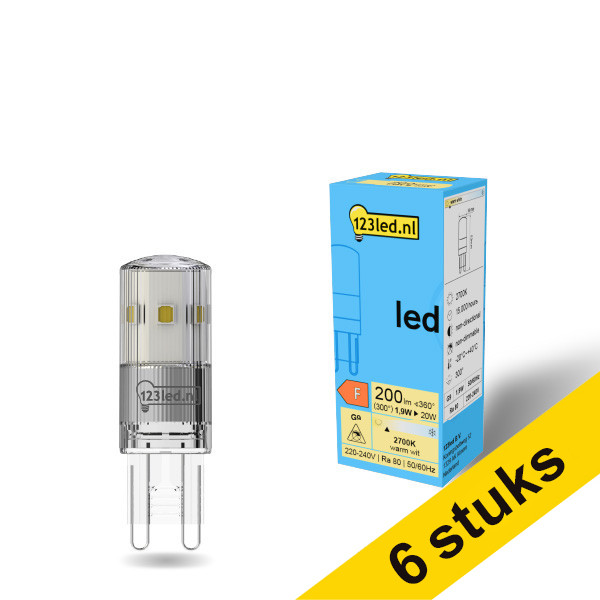 123led G9 LED clear capsule 1.9W (20W) (6-pack) LDR01949 - 1