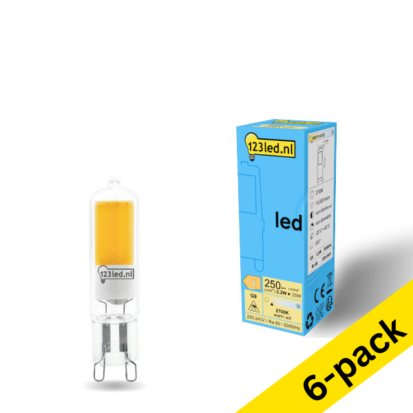 123led G9 LED clear capsule 2.2W (25W) (6-pack) LDR01955 - 1
