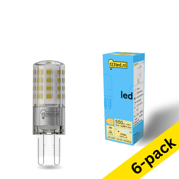 123led G9 LED dimmable matte capsule 4.2W (45W) (6-pack) LDR01961 - 1