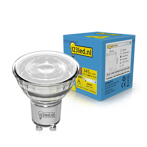 123led GU10 LED dimmable glass spotlight 3.8W (50W) | 2200K LDR02240 - 1