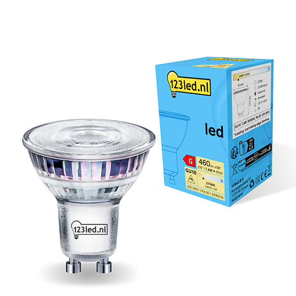 123led GU10 LED dimmable glass spotlight 7.4W (65W) LDR01734 - 1
