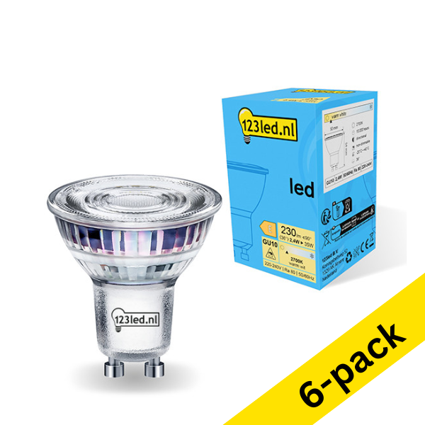123led GU10 LED glass spotlight 2.4W (35W) | 2700K LDR01717 - 1
