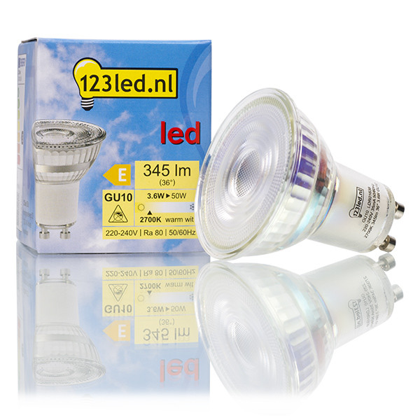 123led GU10 LED glass spotlight 3.6W (50W) LDR01638 - 1
