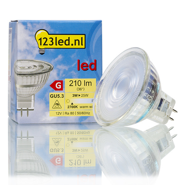 123led GU5.3 LED glass spotlight 3W (20W) LDR01642 123led GU5.3 LED glass spotlight 3W (20W) LDR01642 - 1