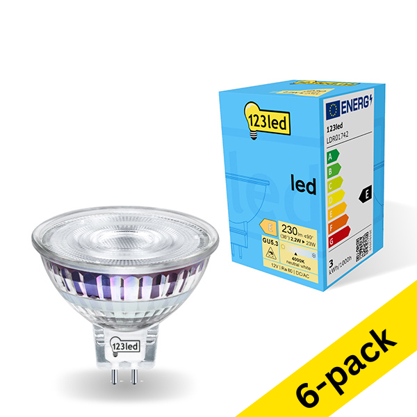 123led GU5.3 LED spotlight  2.2W (25W) | 4000K (6-pack) LDR01743 123led GU5.3 LED spotlight  2.2W (25W) | 4000K (6-pack) LDR01743 - 1