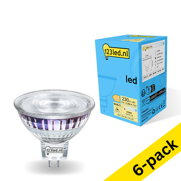 123led GU5.3 LED spotlight 2.2W (25W) (6-pack) LDR01741 - 1