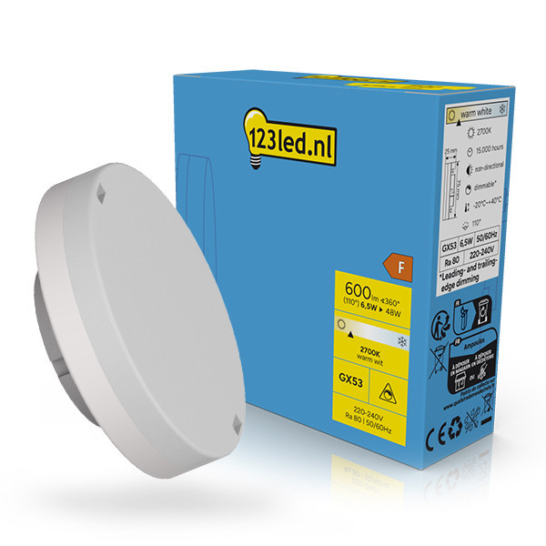 123led GX53 LED dimmable spotlight 6.5W (48W) | 2700K LDR02312 - 1