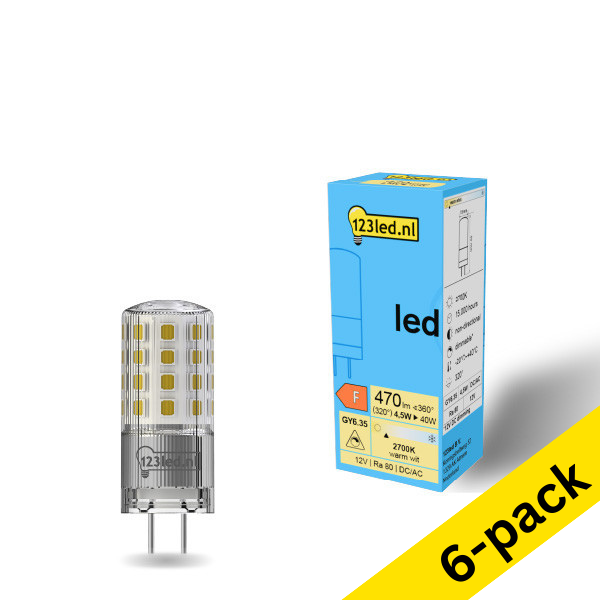 123led GY6.35 LED dimmable capsule 4.5W (40W) (6-pack) LDR01947 - 1
