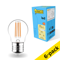 123led LED E27 filament led bulb ball 4.5W (40W) (6-pack)
