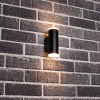 LED anthracite Quinton round wall lamp | Suitable for 2 x GU10 | IP44 LDR06353 - 1