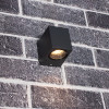 LED anthracite San Diego square wall lamp | Suitable for 1 x GU10 | IP44 LDR06281 - 1
