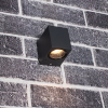 LED anthracite San Diego square wall lamp | Suitable for 1 x GU10 | IP44 LDR06281