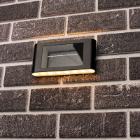 LED black Soweto solar wall lamp | 2700K | IP44 LDR06362