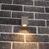 LED grey San Diego square wall lamp | Suitable for 1 x GU10 | IP44 LDR06285