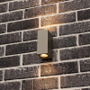 LED grey San Francisco up & down wall lamp | Suitable for 2 x GU10 | IP44 LDR06286