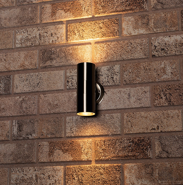 LED stainless steel Stockholm round wall lamp | GU10 | IP44 LDR01381 - 1