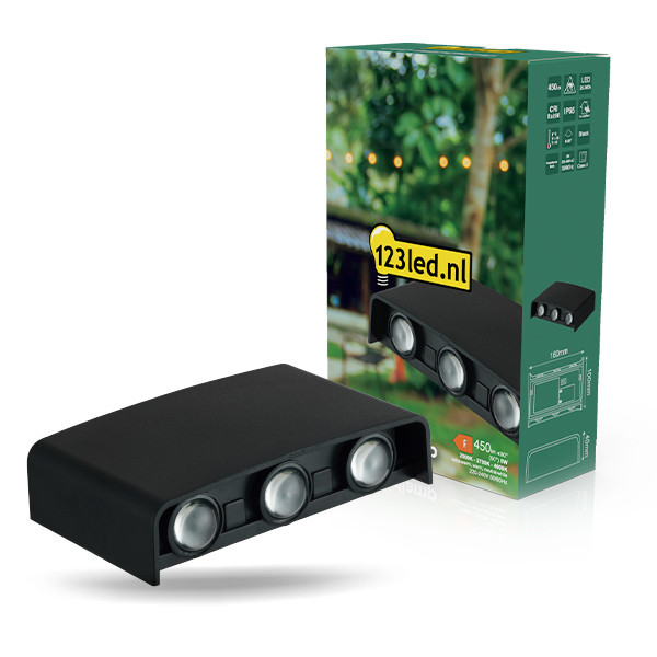 Outdoor wall lamp | Up & Down | 2000K-2700K-4000K | IP65 | 5W | black LDR08873 - 1