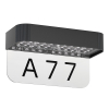 Solar wall lamp with house number | Rome | 3000K | IP65 | black LDR08731 - 1
