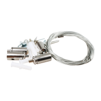 Suspension set for LED panels with 4 steel wires LDR03279