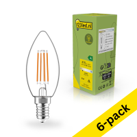 123led Ultra Efficient E14 LED filament candle bulb 2.2W (40W) | 2700K (6-pack)