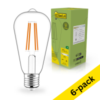 123led Ultra Efficient E27 LED clear filament Edison bulb 2.2W (40W) | 2700K (6-pack)