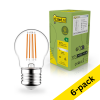 123led Ultra Efficient E27 LED clear filament ball bulb 2.2W (40W) | 2700K (6-pack) LDR02397 - 1
